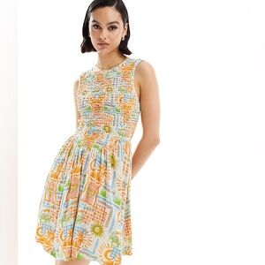 ASOS DESIGN beach mini dress with open back